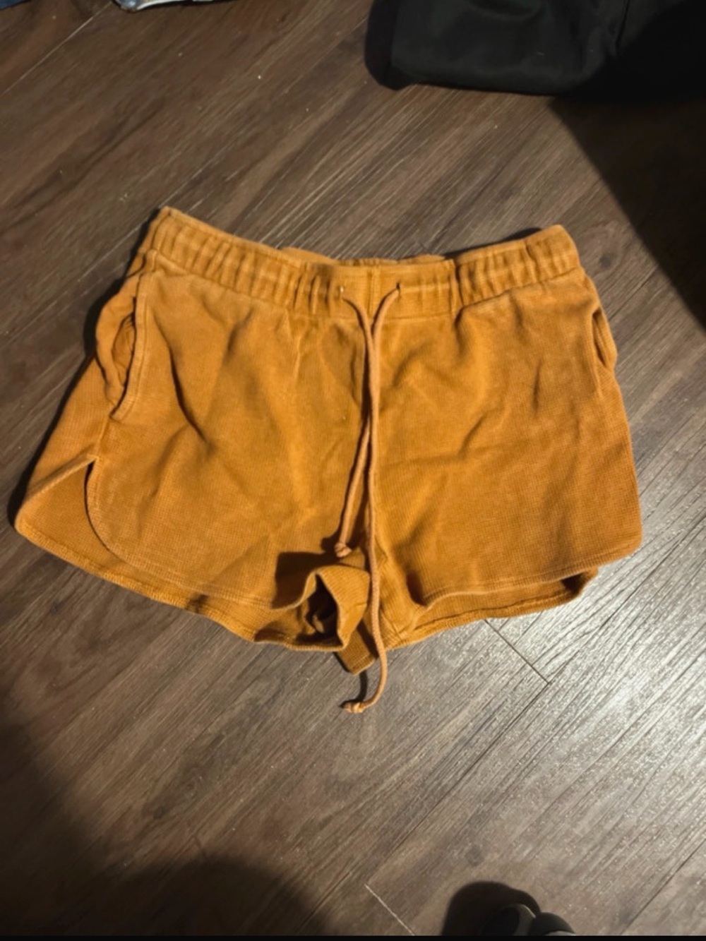 Forever 21 Rust Ribbed Drawstring Athletic Shorts - Picture 2 of 4